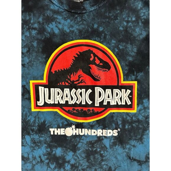 The Hundreds X Jurassic Park Blue‎ Tie Dye T-Shirt Size S - Picture 8 of 8